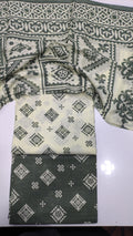 slub lawn printed 3pc