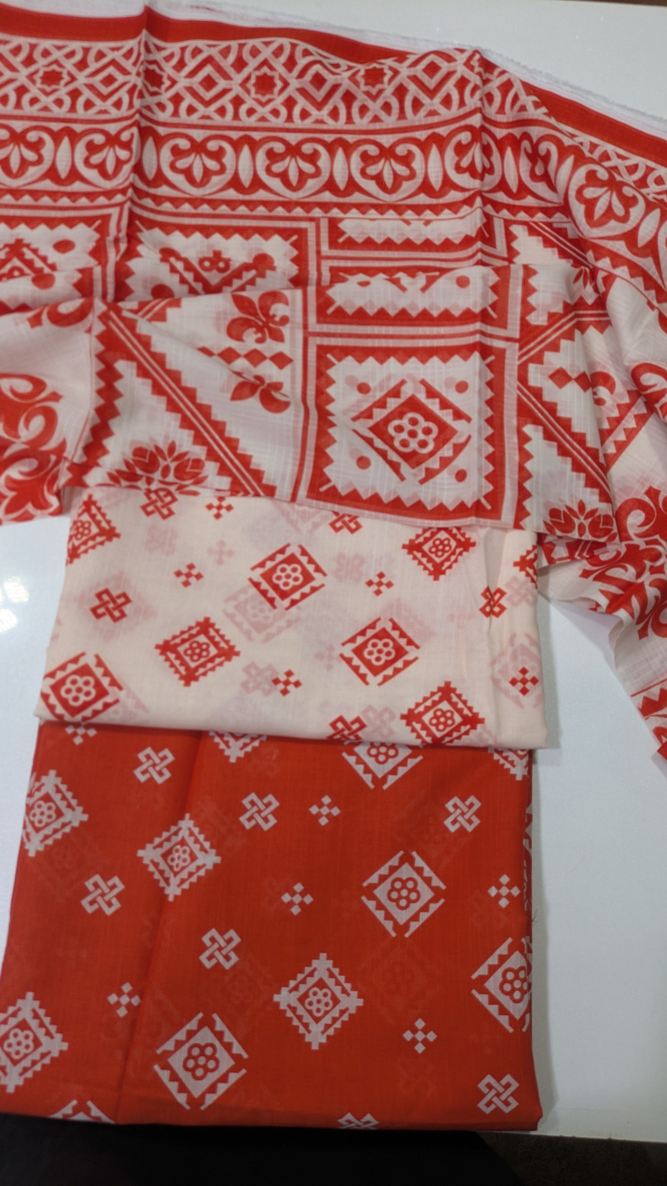 slub lawn printed 3pc